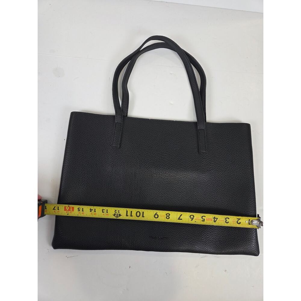 Vince Camuto Pebbled Black Leather Tote Shoulder Bag Purse - Picture 4 of 6